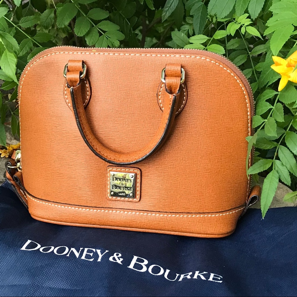 Dooney & Bourke Camel Leather Mini crossbody Bag - Picture 4 of 13